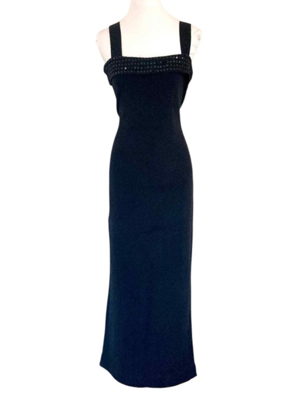 Vintage Adrianna Papell Occasions Beaded Knit Cocktail Dress Medium